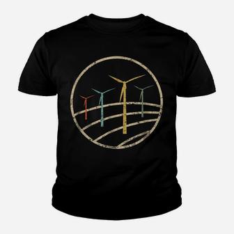 Retro Vintage Windmill Wind Farm Environmental Shirt & Gift Youth T-shirt | Crazezy DE
