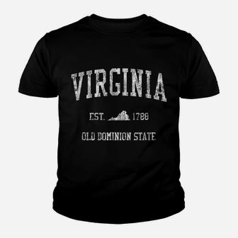Retro Virginia S & Vintage Va Tees Youth T-shirt | Crazezy CA