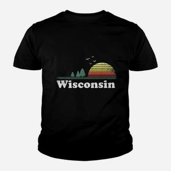 Retro Wisconsin State Park Youth T-shirt | Crazezy