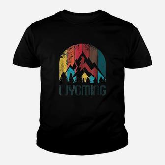Retro Wyoming Youth T-shirt | Crazezy