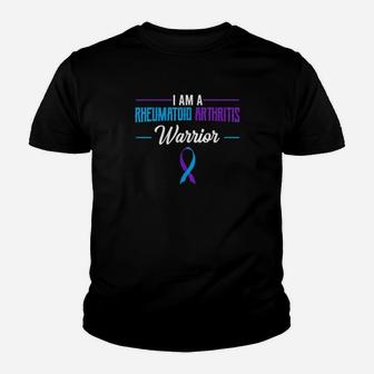 Rheumatoid Arthritis Warrior Blue And Purple Rheumatism Youth T-shirt - Monsterry DE