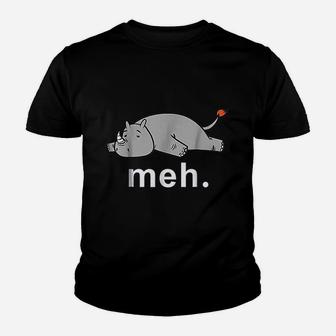 Rhino Meh Funny Internet Meme Youth T-shirt | Crazezy AU