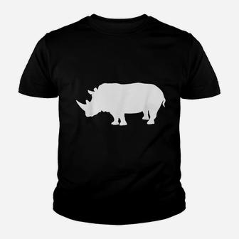 Rhino White Youth T-shirt | Crazezy