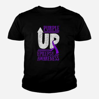 Ribbon Purple Youth T-shirt | Crazezy UK