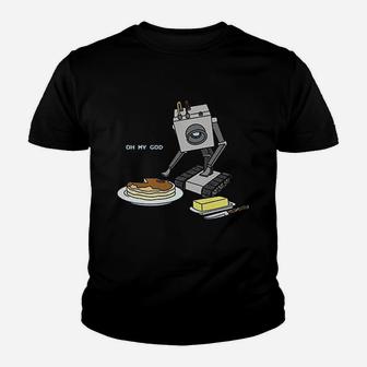 Robot And Food Youth T-shirt | Crazezy
