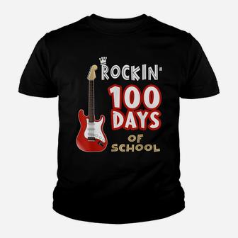 Rockin' 100 Days Of School Gift For Teacher And Students Youth T-shirt | Crazezy CA