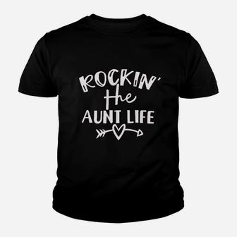Rockin Aunt Life Youth T-shirt | Crazezy CA