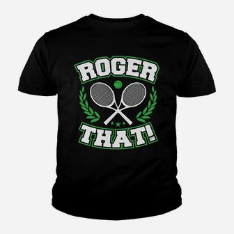 Roger That Tennis Racket Ball Retro Vintage Multicolor Youth T-shirt | Crazezy AU