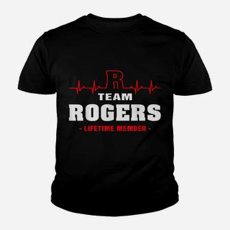 Rogers Surname Proud Family Team Rogers Lifetime Member Youth T-shirt | Crazezy