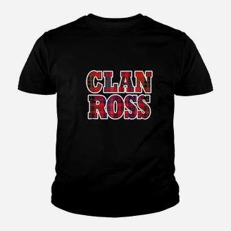 Ross Clan Kilt Tartan Namesake Scotland Gift Youth T-shirt | Crazezy UK