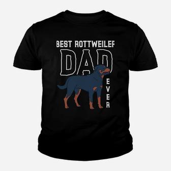 Rottie Owner Best Rottweiler Dad Ever Dog Rottweiler Youth T-shirt | Crazezy UK