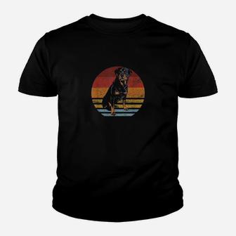 Rottweiler Dogs Retro Style Rottie Cool Cute Pet Doglover Youth T-shirt | Crazezy
