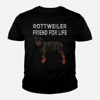 Rottweiler Friend For Life Dog Friendship Youth T-shirt | Crazezy