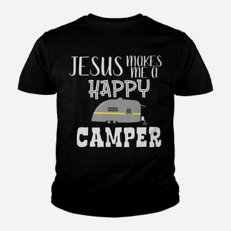 Rv Gift God Jesus Religious Christian Family Camping Camper Youth T-shirt | Crazezy