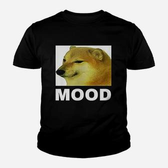 Sad Cheems Mood Dog Meme Youth T-shirt | Crazezy