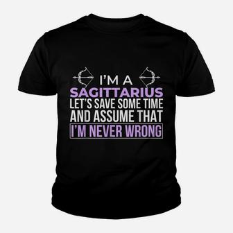 Sagittarius Facts Astrology Quote Horoscope Zodiac Sign Youth T-shirt | Crazezy UK