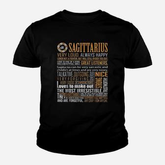 Sagittarius Very Loud Always Happy Talkative Zodiac Youth T-shirt | Crazezy AU