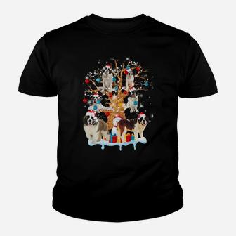 Saint Bernard Christmas Tree Ornament Gift Dog Lover Xmas Sweatshirt Youth T-shirt | Crazezy DE