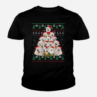 Samoyed Christmas Dog Lover Gift Ugly Sweater Xmas Tree Sweatshirt Youth T-shirt | Crazezy