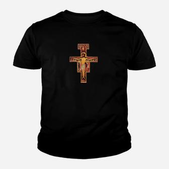 San Damiano Cross Catholic Saint Youth T-shirt - Monsterry DE