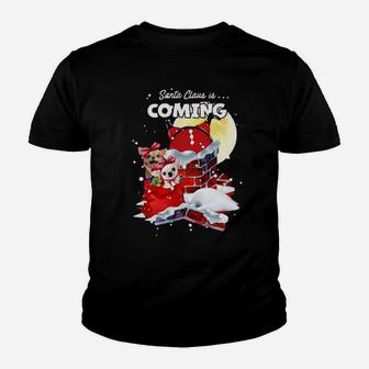 Santa Claus Is Coming Youth T-shirt - Monsterry DE