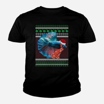 Santa Got Betta Fish Christmas Graphic Jersey Sweatshirt Youth T-shirt | Crazezy