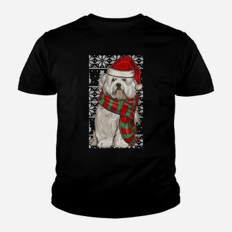 Santa Hat Xmas Coton De Tulear Ugly Christmas Sweatshirt Youth T-shirt | Crazezy