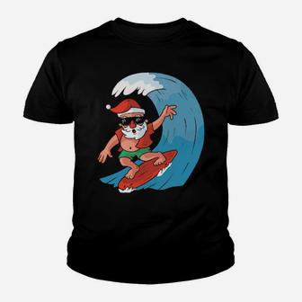 Santa Surfing Art Youth T-shirt - Monsterry UK