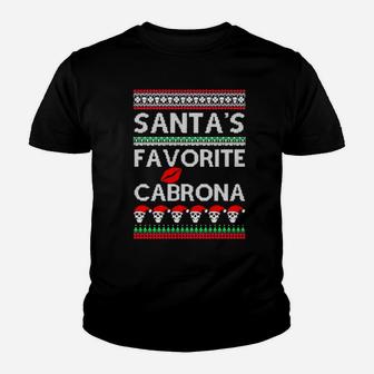 Santa's Favorite Cabrona Og Navidad Youth T-shirt - Monsterry DE