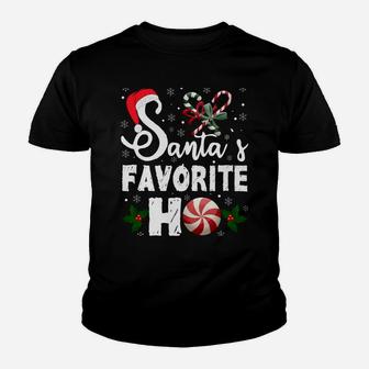 Santa's Favorite Ho Christmas Funny Santa Saying Men Women Youth T-shirt | Crazezy CA