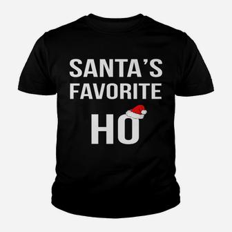 Santa's Favorite Ho - Funny Santa Claus Christmas Holiday - Youth T-shirt | Crazezy UK