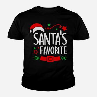 Santa's Favorite Math Teacher Funny Santa Christmas Gift Youth T-shirt | Crazezy