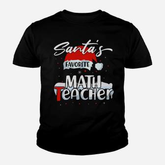Santas Favorite Math Teacher Youth T-shirt - Monsterry