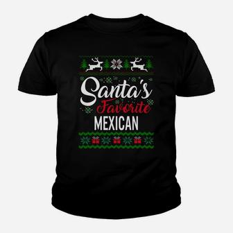 Santas Favorite Mexican Christmas Ugly Family Sweatshirt Youth T-shirt | Crazezy