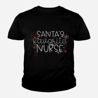 Santa's Favorite Nurse Snowflake Youth T-shirt - Monsterry