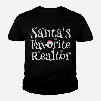 Santa's Favorite Realtor Christmas Mens Womens Funny Gift Youth T-shirt | Crazezy