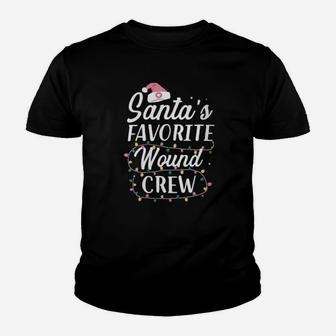 Santas Favorite Wound Crew Christmas Youth T-shirt - Monsterry