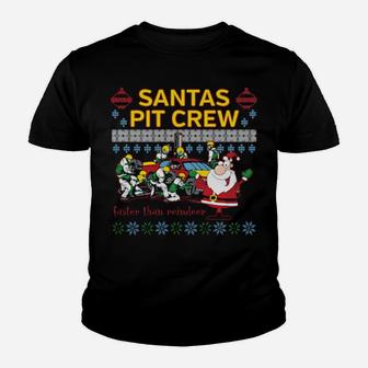 Santas Pit Crew Youth T-shirt - Monsterry