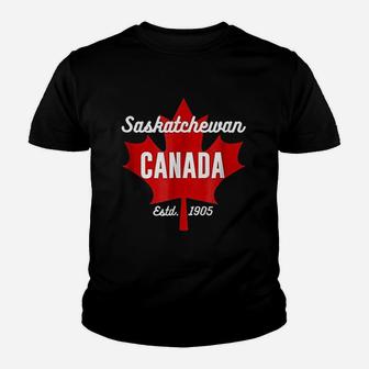 Saskatchewan Canada Maple Leaf Canadian Flag Youth T-shirt | Crazezy AU