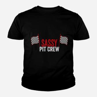 Sassy Pit Crew Vintage For Racing Party Costume Youth T-shirt - Monsterry DE