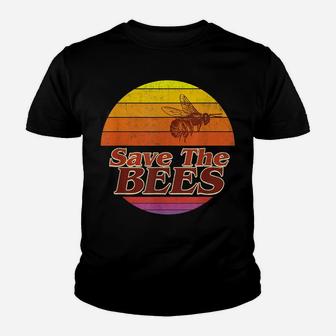 Save The Bees T-Shirt Flower Men Women Vintage Retro Fashion Youth T-shirt | Crazezy