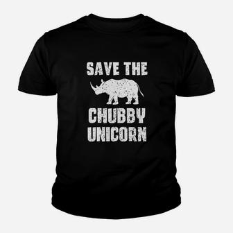 Save The Chubby Unicorn Funny Rhino Lover Youth T-shirt | Crazezy AU