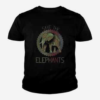 Save The Elephants Animal Youth T-shirt | Crazezy