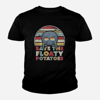 Save The Floaty Potatoesretro Manatees Youth T-shirt | Crazezy