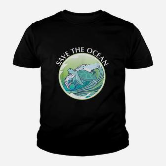Save The Ocean Marine Biology Biologist Sea Turtle Lover Youth T-shirt | Crazezy