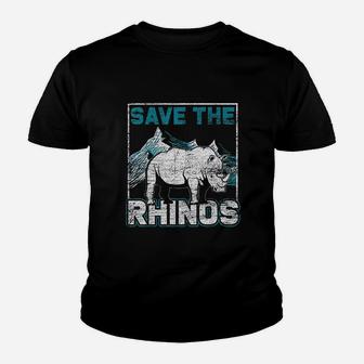 Save The Rhinos Animal Youth T-shirt | Crazezy