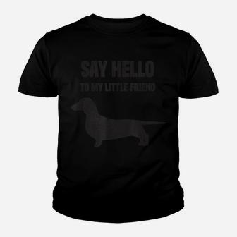 Say Hello To My Little Friend |Weiner Dog Dachshund T Shirt Youth T-shirt | Crazezy CA