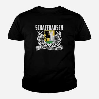 Schaffhausen Wappen Adler Motiv Herren Kinder Tshirt, Souvenir Design - Seseable