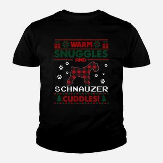 Schnauzer Dog Christmas Pajama Shirt Ugly Christmas Sweater Sweatshirt Youth T-shirt | Crazezy DE