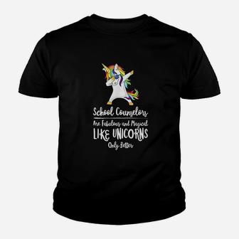 School Counselor Unicorn Teacher Youth T-shirt | Crazezy UK